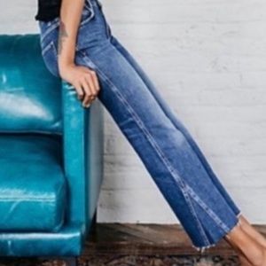 Free people raw hemmed Rita flare crop jeans